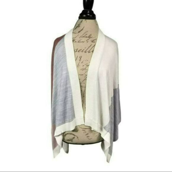 Lululemon Hatha Open Front Shawl Wrap Colorblock Barbiecore Pink and Blue, New - Picture 3 of 7